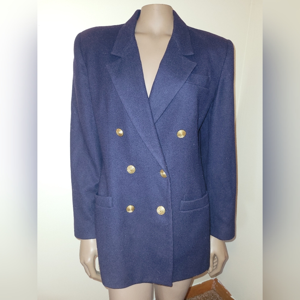 Oleg Cassini Wool Double Breasted Blazer